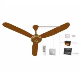 Duravolt 56″ AC-DC Ceiling Fan – DCF-56ACDC1 (Brown) with Remote Control