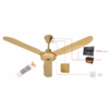 Qasa 56 Inch DC-AC Solar Ceiling Fan (Golden Color) QCF-56 ACDC1