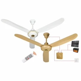 Qasa 56 Inch DC Solar Ceiling Fan (White) QCF-56 ACDC2