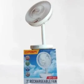 Qasa 7 Inch Rechargeable Fan QRF-2827 (Table Type), Lithium Battery
