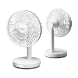Qasa 7 Inch Rechargeable Fan QRF-2827 (Table Type), Lithium Battery