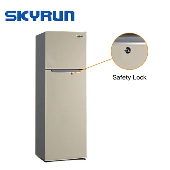 Skyrun 168-Litres Double Door Top Mount Refrigerator – Silver BCD-168M