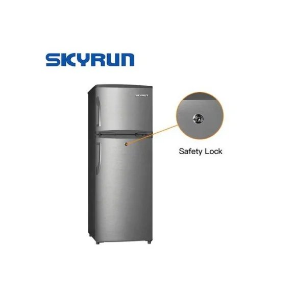 Skyrun 182-Litres Double Door Top Freezer Refrigerator – INOX BCD-187A