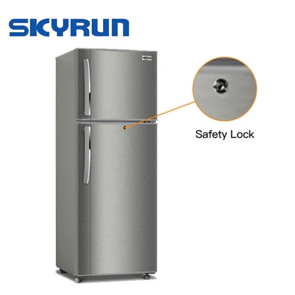 Skyrun 200-Litres Double Door Top Freezer Refrigerator – Silver BCD-200MS