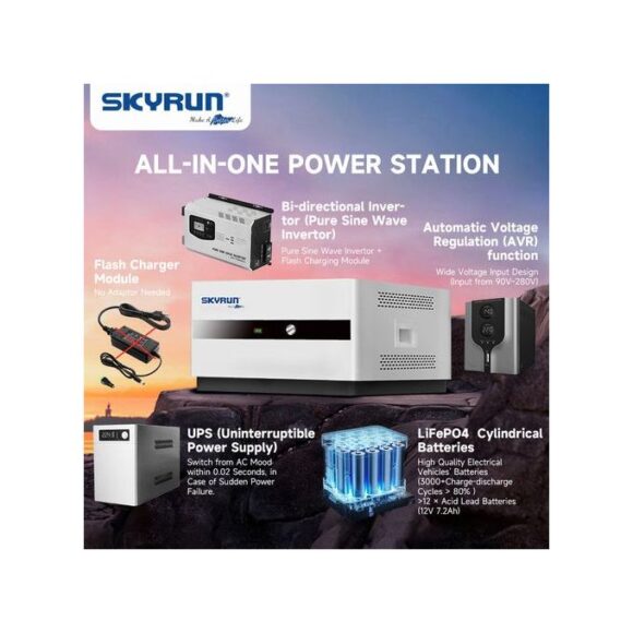 Skyrun 2000W UPS System with Li-ion Battery  SK-PS3000-YQ - Image 2