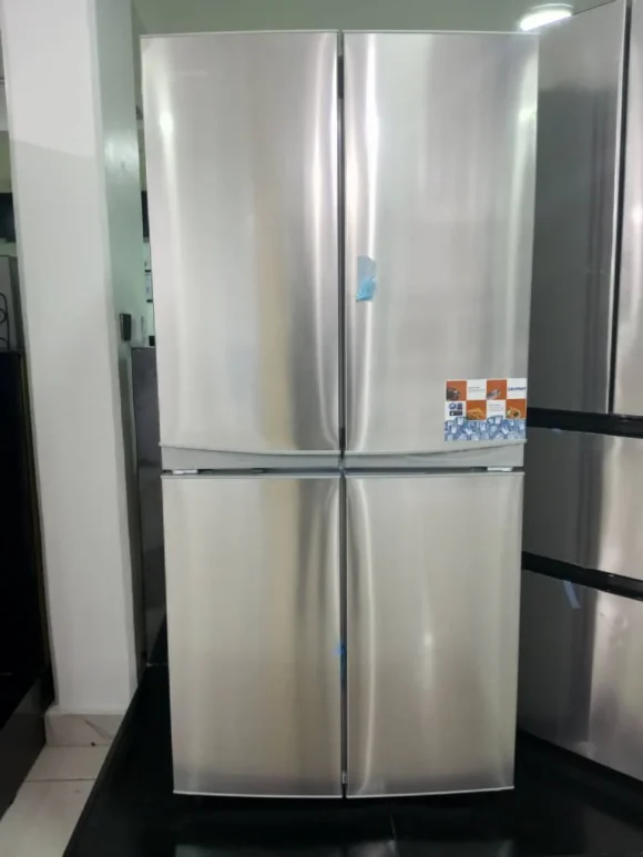 Skyrun 450-Litre Side-by-Side Refrigerator – Metallic Silver BCD-450K