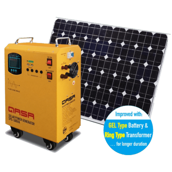 Solar Power Generator 300W Pure Sine Wave Inverter 70Ah Battery Capacity SPG-500