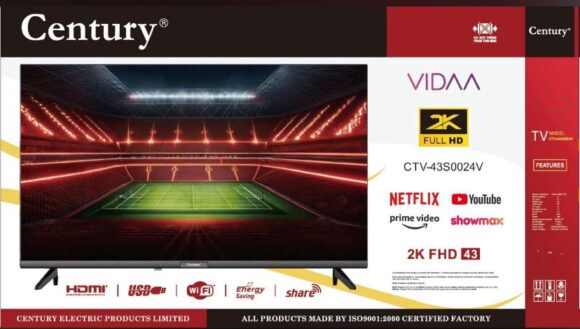 Century 43-Inch Smart 2K LED TV CTV-43S0024V