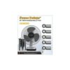 Power Deluxe PFRCT 30-C3 12 Inch Rechargeable Fan with Solar Panel & 2 Bulbs