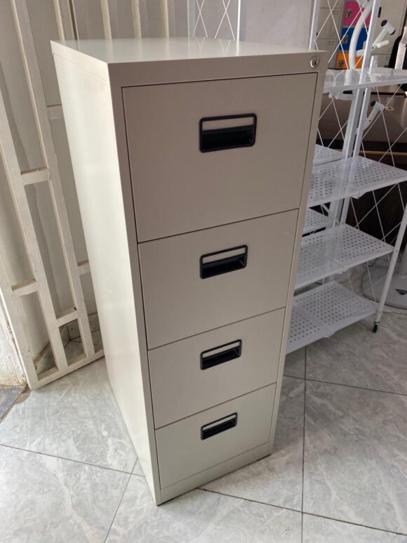 Premium 4-Drawer Vertical Steel Filing Cabinet - Beige