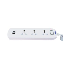 Royal R-203MS 2-Socket Power Strip with Dual USB Ports