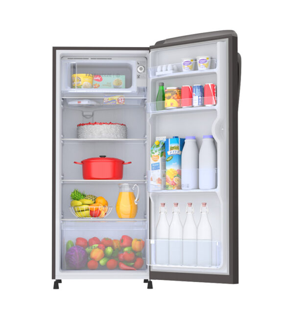 177L Single door refrigerator with large freezer space and fast cooling to lock in the original food freshness