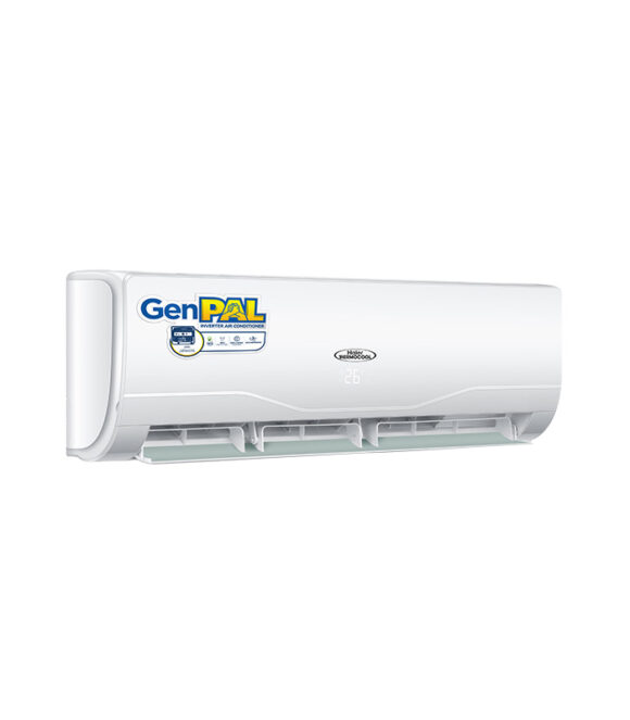 1HP GenPAL Inverter Air Conditioner, helps you save up to 70% on power consumption and works well on small small generator 0.9kVA