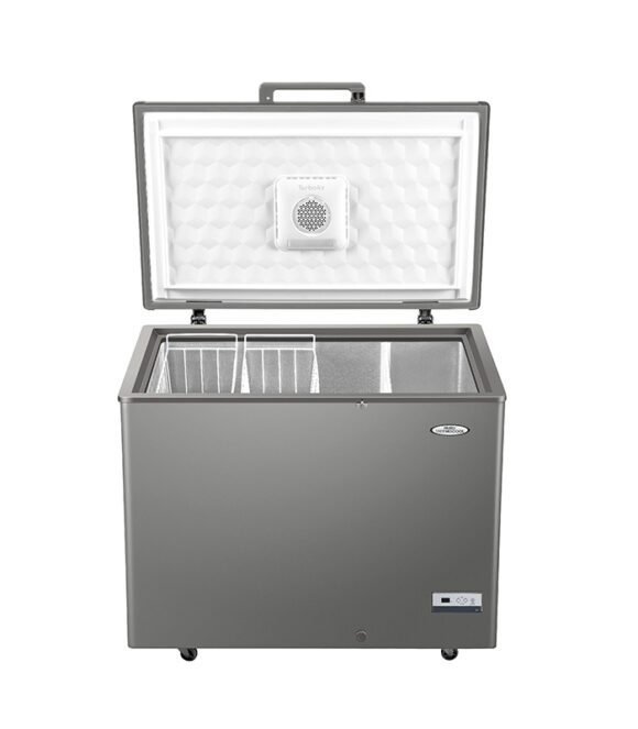 219L Turbo Inverter Chest Freezer, up to 50% Energy Saving, Lid-Installed Fan, Electronic Control, Super Fast Freezing from 5 Sides, 120 Hours