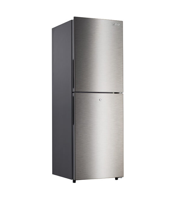 250L Double door refrigerator with large freezer compartment (up to 90L) and 100Hr frost retention after power outage.