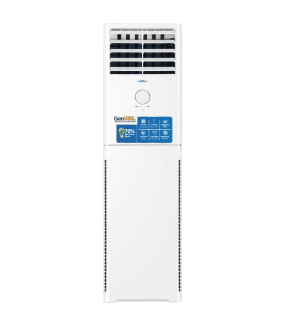 2hp GenPAL Floor Standing Inverter Air Conditioner. Perfect for medium-to-large sized spaces,offering powerful yet energy efficient cooling. 70% elelctricity savings.