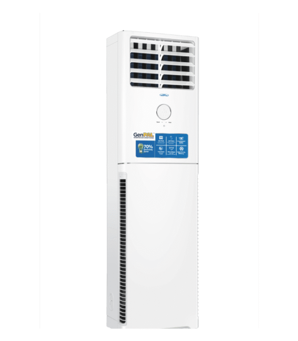 2hp GenPAL Floor Standing Inverter Air Conditioner. Perfect for medium-to-large sized spaces,offering powerful yet energy efficient cooling. 70% elelctricity savings.