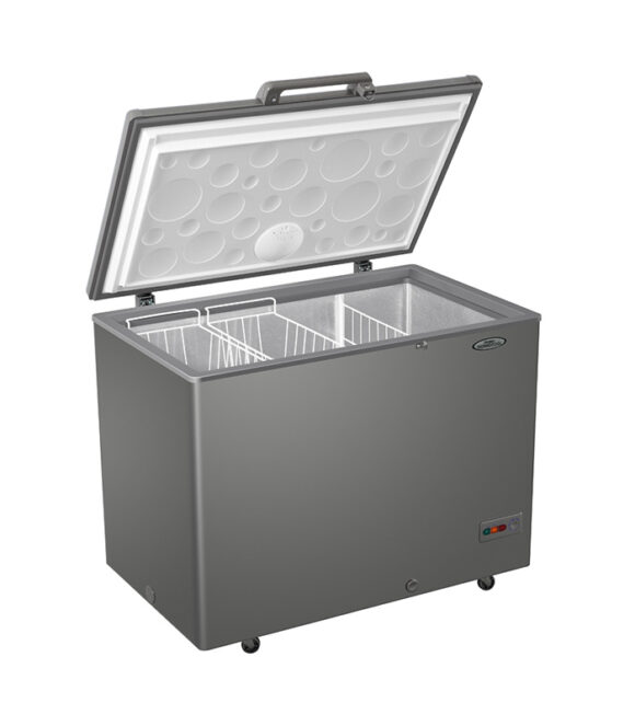 319L Inverter Chest Freezer, up to 50% Energy Saving, Fast Freezing from 5 Sides, 100 Hours Frozen After Power Outage, LED Lighting, Door Lock, External Handle