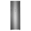 320L Double door refrigerator with large freezer compartment (up to 90L) and 100Hr frost retention after power outage.