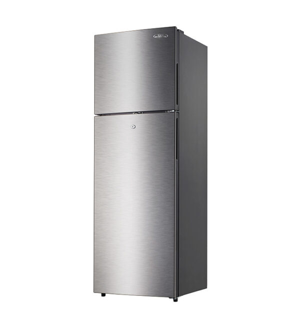 320L Double door refrigerator with large freezer compartment (up to 90L) and 100Hr frost retention after power outage.