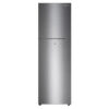 355L Double door refrigerator with large freezer compartment (up to 90L) and 100Hr frost retention after power outage