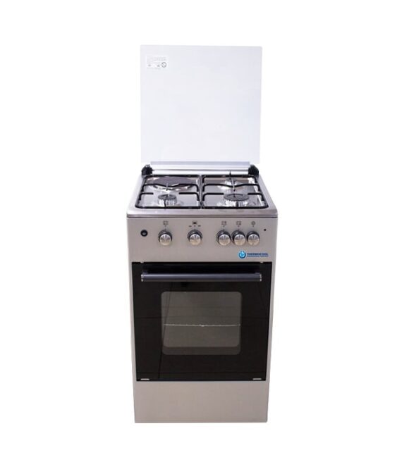 50x50cm Standing Cooker, 3 Gas 1 Elect Burners, S-Steel Cook Top, Inox Body, Bottom Oven & Top Grill, Oven Light