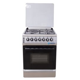 60x60cm Standing Cooker, 3 Gas 1 Elect Burners, High Grade S-Steel Top, Inox Body, Wide Finger Pot Stand, Oven & Grill, Oven Light, Oven Timer, Electric Ignite, Chicken Rotisserie, Oven Timer Knob