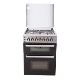 60x60cm Standing Cooker, 3 Gas 1 Elect Burners, High Grade S-Steel Top & Panel, Inox Body, Wide Finger Pot Stand, Oven & Grill, Oven Light, Electric Ignite, Chicken Rotisserie