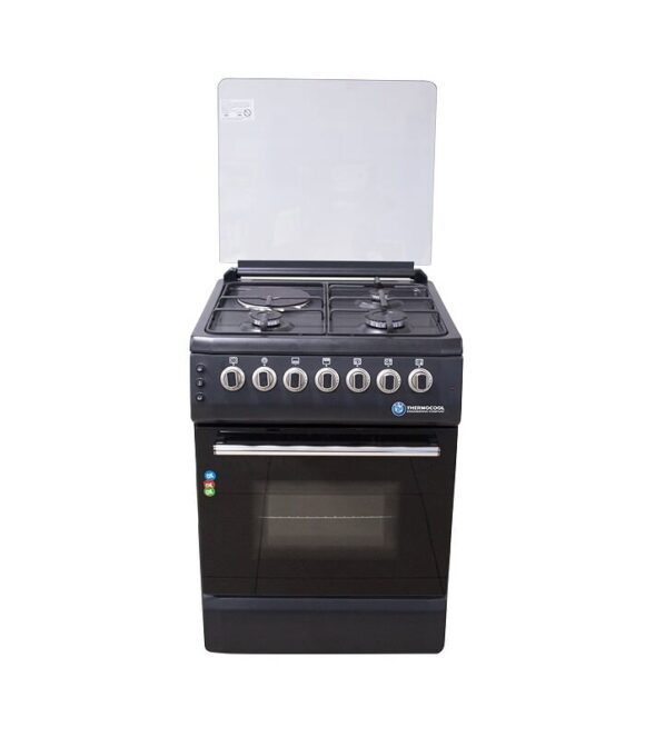 60x60cm Standing Cooker, 3 Gas 1 Elect Burners, Matt Black Top & Body, Wide Finger Pot Stand, Oven & Grill, Oven Light, Electric Ignite, Chicken Rotisserie, Oven Timer Knob