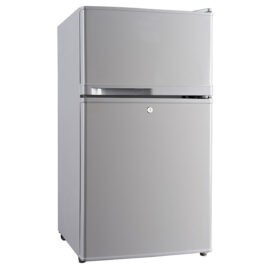 80L Double door refrigerator has large freezer compartment for longer freshness. Superfast cooling fridge performance.