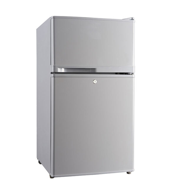 80L Double door refrigerator has large freezer compartment for longer freshness. Superfast cooling fridge performance.