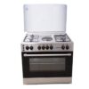 90x60cm Standing Cooker, 4 Gas 1 Elect Burners, High Grade S-Steel Top & Panel, Inox Body, Wide Finger Pot Stand, Oven & Grill, 2 Oven Lights, Oven Timer, Electric Ignite
