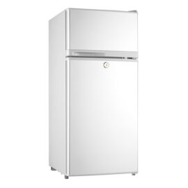 95L Double door refrigerator has large freezer compartment for longer freshness. Superfast cooling fridge performance.