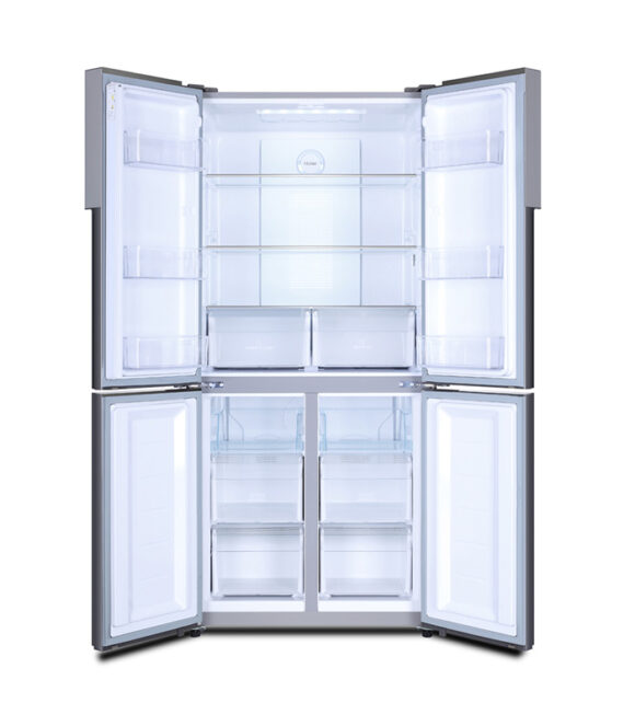 Haier Thermocool 456L Cube Series Refrigerator – Stainless Steel Finish, Fresh Tech & ABT Technology