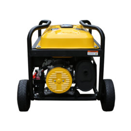 Hustler 4000ES. 3.75kVA-3.0kW. Single phase petrol generator. 4 stroke, OHV, forced air cooled, electric start, 223cc single cylinder engine. E.g. lightings, TV, Fans, Fridge, small AC